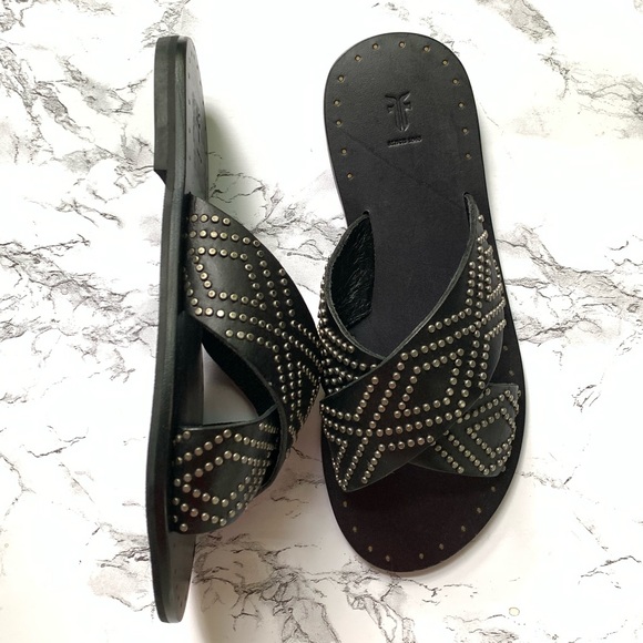 NEW Frye Ally Deco Stud Criss Cross Sandal - Picture 8 of 10